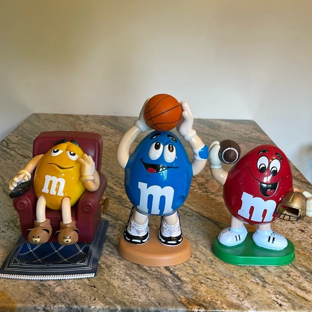 M&M Candy Dispensers -Lot of three vintage